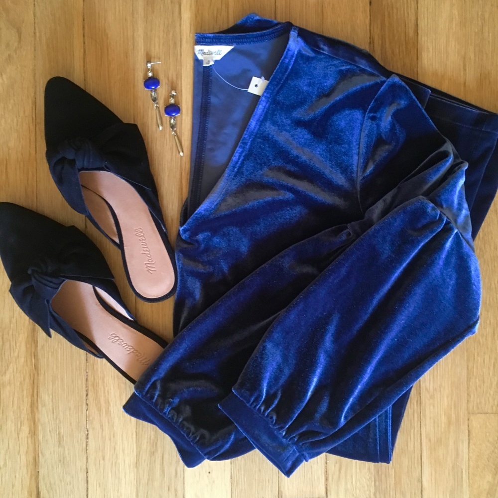 *SOLD* MADEWELL - NIB Remi Bow Mules - Black Suede - Picture 3 of 7